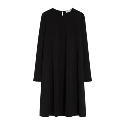 Jurk met lange mouwen, Quarto stijl. Aw23 Max Mara , Black , Dames