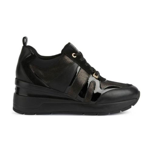 Zwarte Dames Sneakers Zosma Sport Geox , Black , Dames