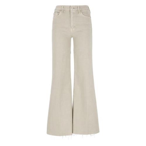 Grijze Katoenen Jeans met Riemlussen Mother , Gray , Dames