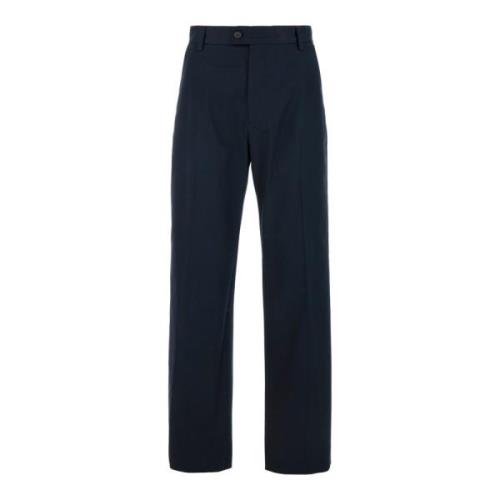 Getailleerde Rechte Broek Blauw Katoen Alexander McQueen , Blue , Here...