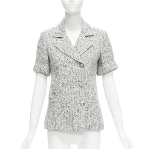 Pre-owned Cotton outerwear Chanel Vintage , Gray , Dames