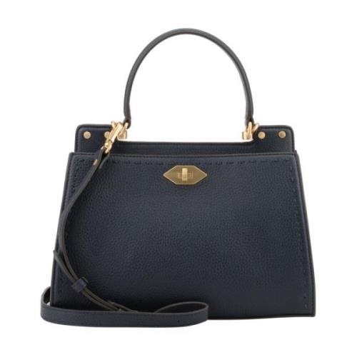 Marine Handtas met Twee Compartimenten Pourchet Paris , Blue , Dames