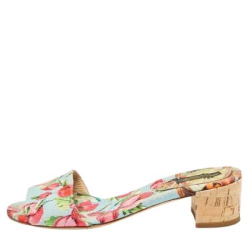 Pre-owned Canvas sandals Dolce & Gabbana Pre-owned , Multicolor , Dame...