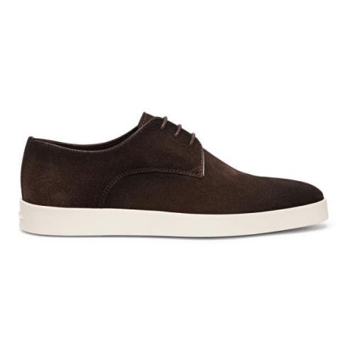 Suede Derby Schoen Elegant Ontwerp Comfort Santoni , Brown , Heren