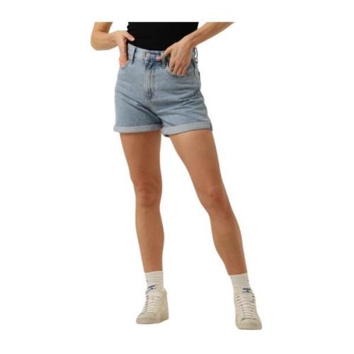 Blauwe Mom Shorts voor zomerse look Calvin Klein , Blue , Dames