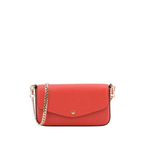 Rode Clutch met Kettingriem Pourchet Paris , Red , Dames