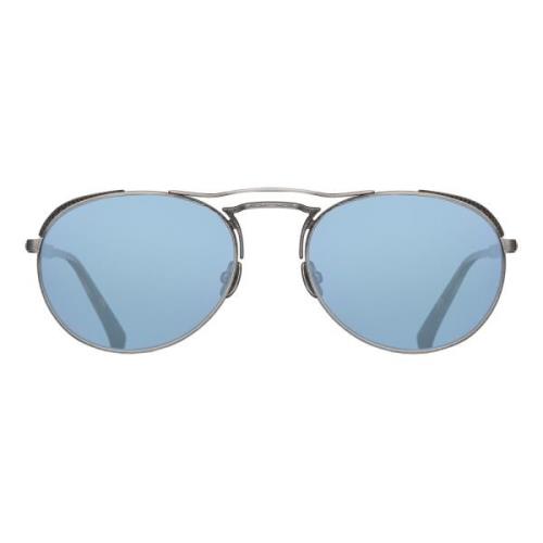 Antique Silver/Cobalt Blue Sunglasses Matsuda , Gray , Unisex