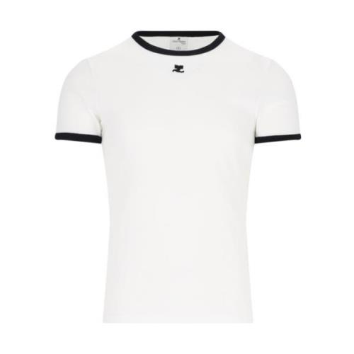 Witte T-shirt Collectie Courrèges , White , Heren