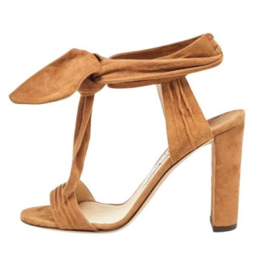 Pre-owned Suede sandals Jimmy Choo Pre-owned , Brown , Dames