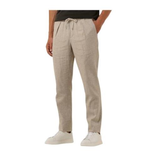 Beige Sportcord Broek Stijlvol Comfortabel Profuomo , Beige , Heren