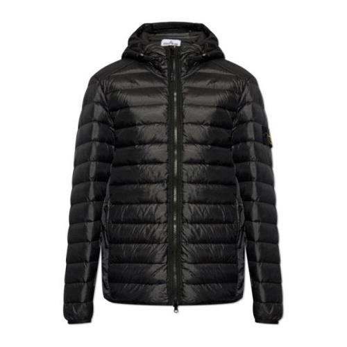 Capuchonjas Stone Island , Black , Heren