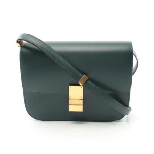 Pre-owned Leather celine-bags Celine Vintage , Green , Dames