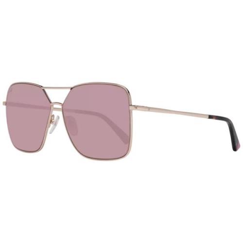 Rose Gouden Spiegelende Zonnebril voor Vrouwen WEB Eyewear , Pink , Da...