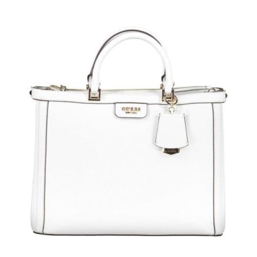 Stijlvolle Handtas met Verstelbare Banden Guess , White , Dames