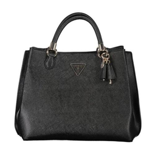 Zwarte handtas met meerdere compartimenten Guess , Black , Dames