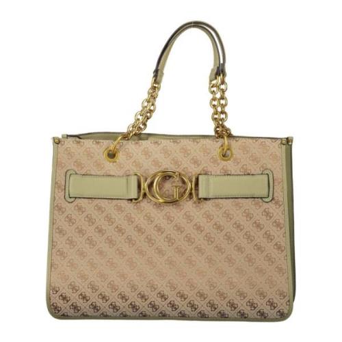 Groene Logo Handtas Guess , Multicolor , Dames