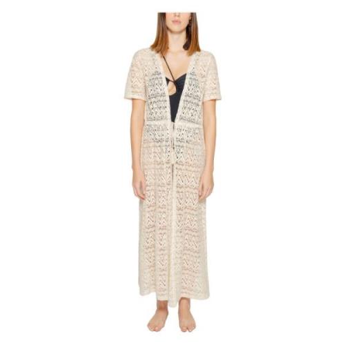 Lente/Zomer Cardigan 95% Polyester 5% Elastaan Vero Moda , Beige , Dam...