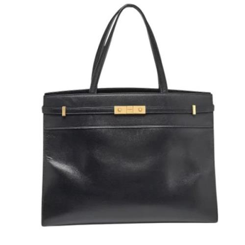 Pre-owned Leather totes Yves Saint Laurent Vintage , Black , Dames