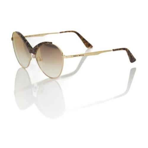 Metalen Vlinder Zonnebril Frankie Morello , Beige , Dames