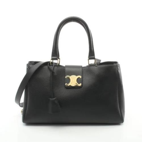 Pre-owned Leather celine-bags Celine Vintage , Black , Dames