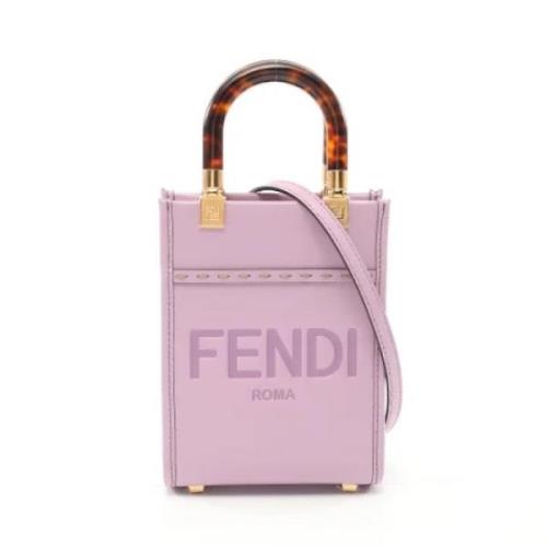 Pre-owned Leather fendi-bags Fendi Vintage , Purple , Dames