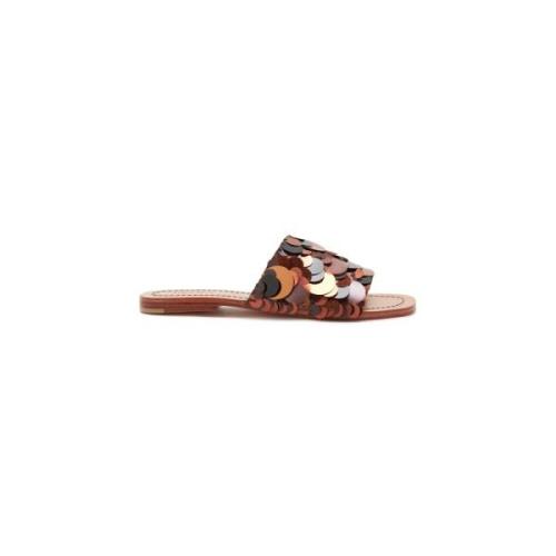 Pailletten Mix Platte Sandalen Maliparmi , Multicolor , Dames