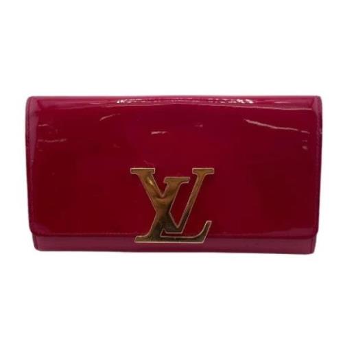 Pre-owned Leather wallets Louis Vuitton Vintage , Pink , Dames