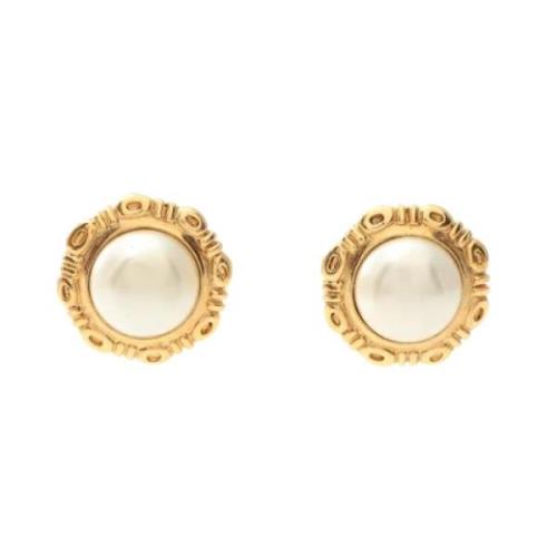 Pre-owned Pearl chanel-jewelry Chanel Vintage , Yellow , Dames