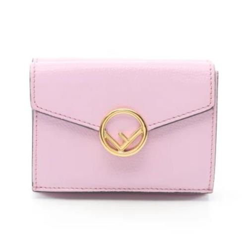 Pre-owned Leather wallets Fendi Vintage , Pink , Dames