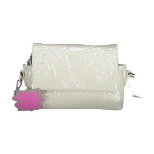 Iridescent Schoudertas met Drie Compartimenten Desigual , White , Dame...