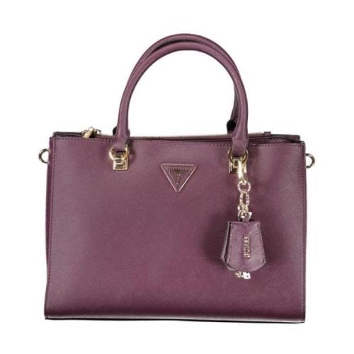 Paarse handtas met meerdere compartimenten Guess , Purple , Dames