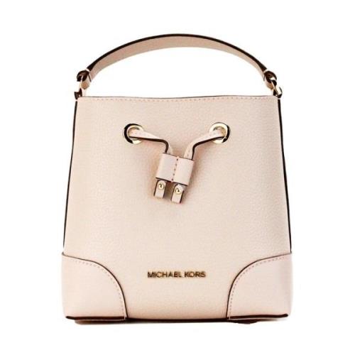 Pebble Leather Bucket Crossbody Tas Michael Kors , Pink , Dames