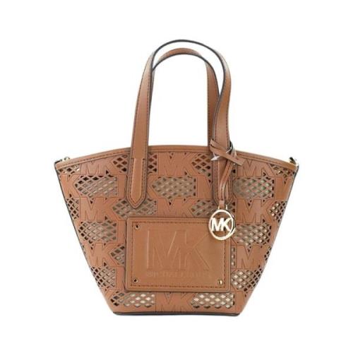 Vegan Leren Tote Messenger Tas Michael Kors , Brown , Dames