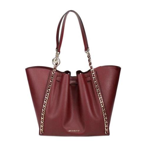 Kersenleer Ketting Tote Tas Michael Kors , Brown , Dames