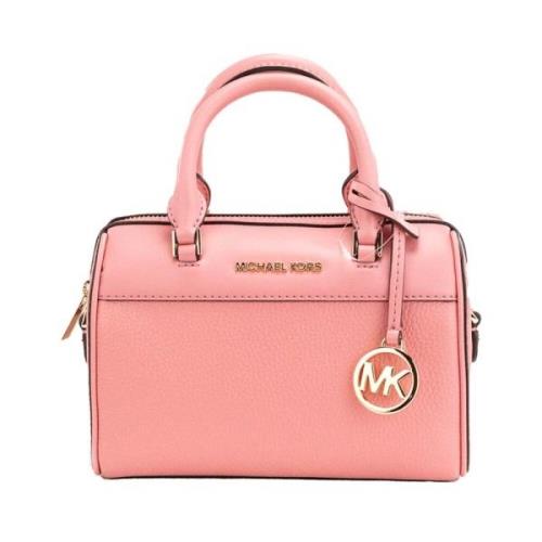 Tea Rose Leren Crossbody Tas Michael Kors , Pink , Dames