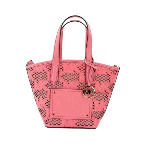 Tea Rose Vegan Leather 2-in-1 Tote Messenger Tas Michael Kors , Pink ,...