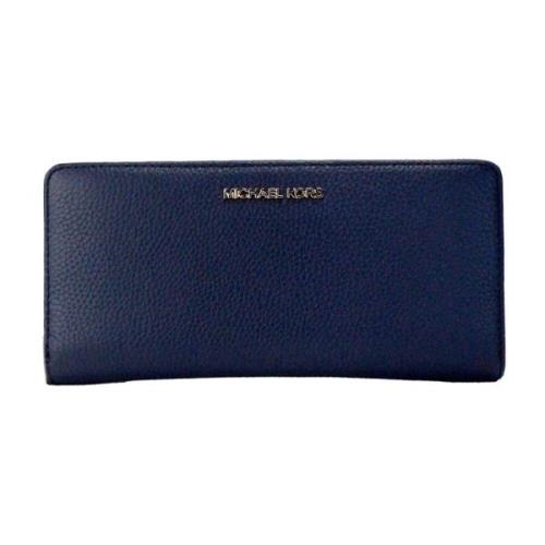 Navy Pebbled Leather Continental Clutch Wallet Michael Kors , Blue , D...