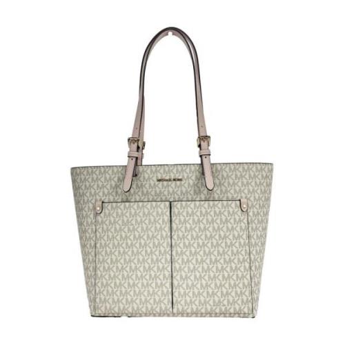 Dubbele Zak Tote Tas met Zakken Michael Kors , Beige , Dames