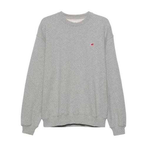 Grijze Sweater Collectie New Balance , Gray , Heren