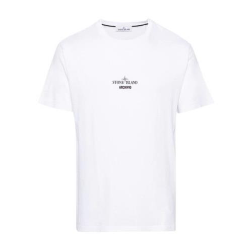 Print T-shirt met korte mouwen Stone Island , White , Heren