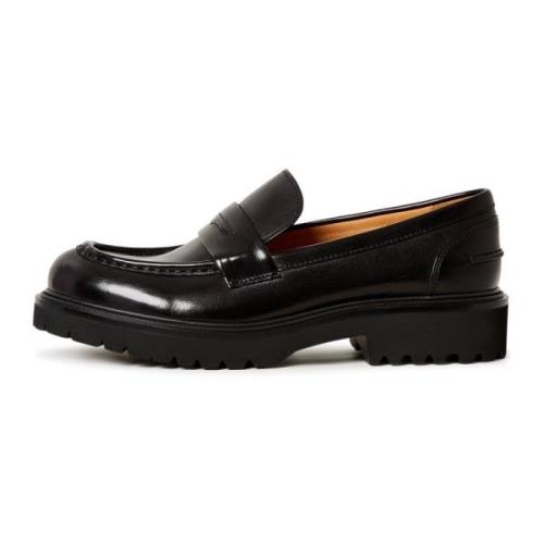 Blokhak loafers - Zwart Cesare Gaspari , Black , Dames