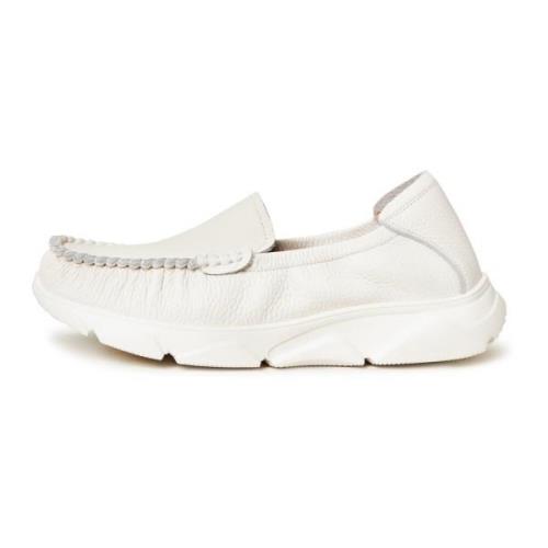 Witte Platform Moccasins Cesare Gaspari , White , Dames