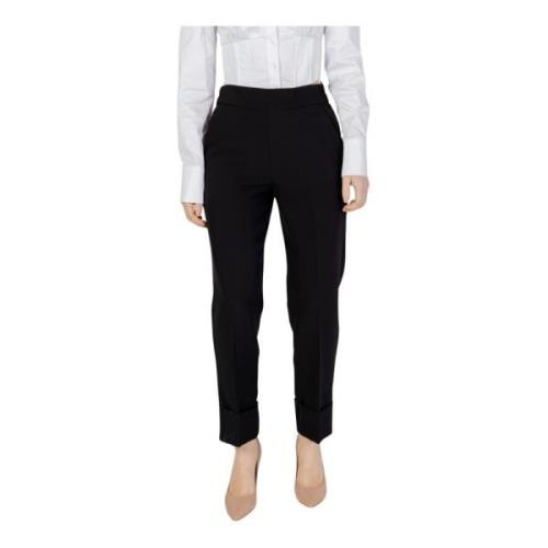 Zwarte elastische broek met zijzakken Sandro Ferrone , Black , Dames