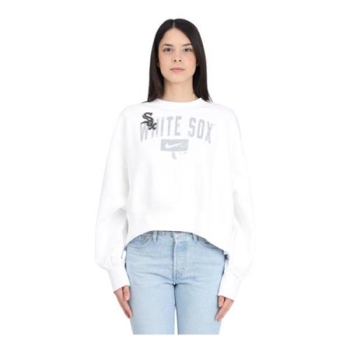 Witte Crewneck Sweatshirt Nike , White , Dames