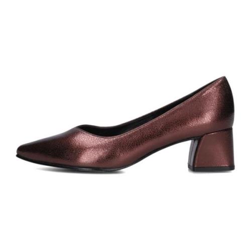 Bronzen Leren Pumps met Puntneus Peter Kaiser , Brown , Dames