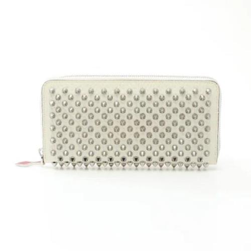 Pre-owned Leather wallets Christian Louboutin Pre-owned , White , Dame...