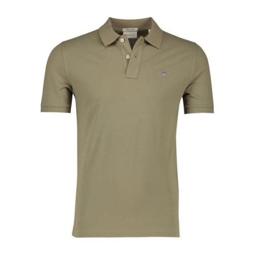 Groen poloshirt korte mouw Gant , Green , Heren