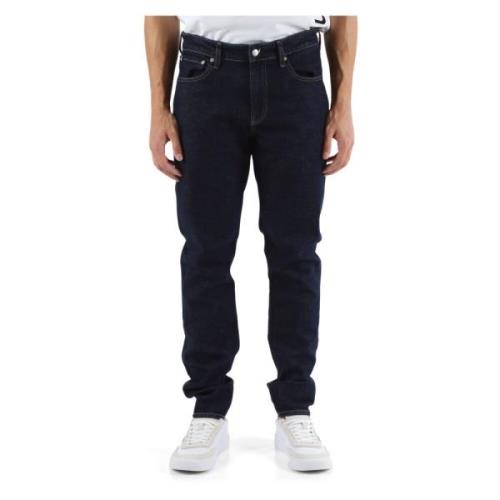 Regular Taper Jeans Vijf Zakken Calvin Klein Jeans , Blue , Heren