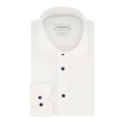 Wit Business Overhemd Slim Fit Profuomo , White , Heren