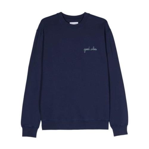 Blauwe Geborduurde Trui Maison Labiche , Blue , Heren